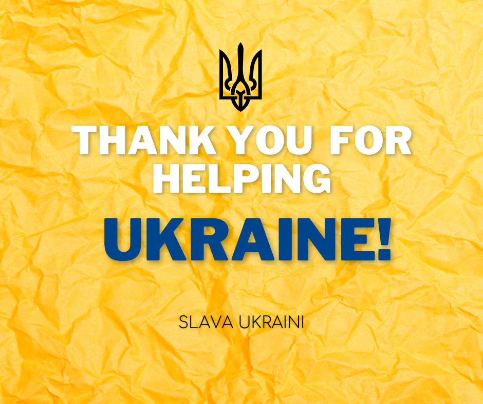 Thank you for helping Ukraine
